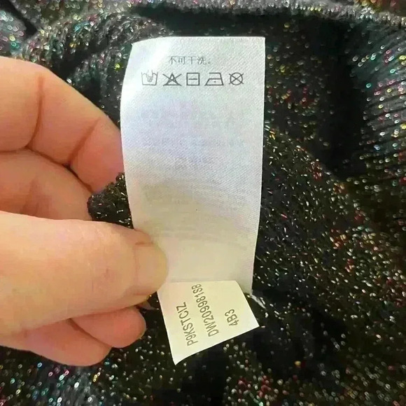 DKNY Multi-Color Shimmer Ruffle Sleeve Sweater - Picture 4 of 10